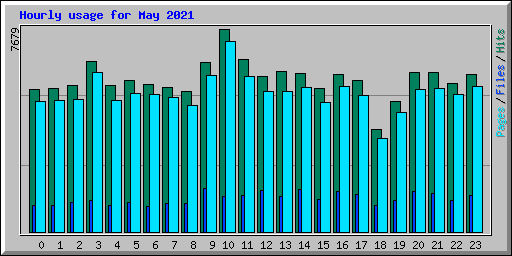 Hourly usage for May 2021