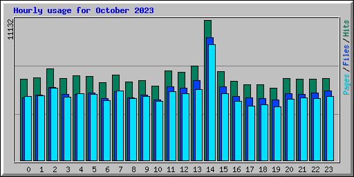 Hourly usage for October 2023