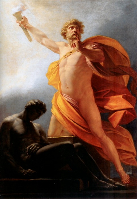 Prometheus Brings Fire by Heinrich Friedrich Füger