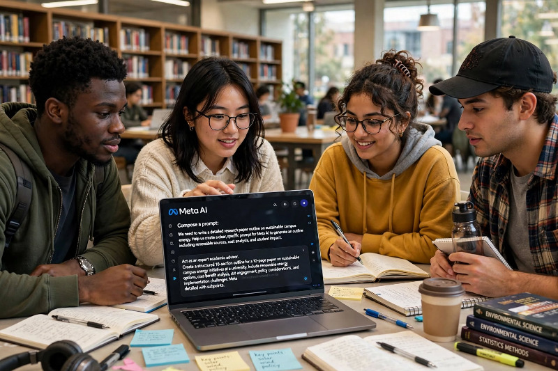 students using prompts