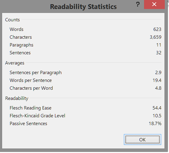 readability stats